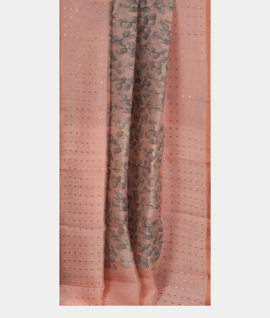Pink Kora Organza Printed Saree T3446782