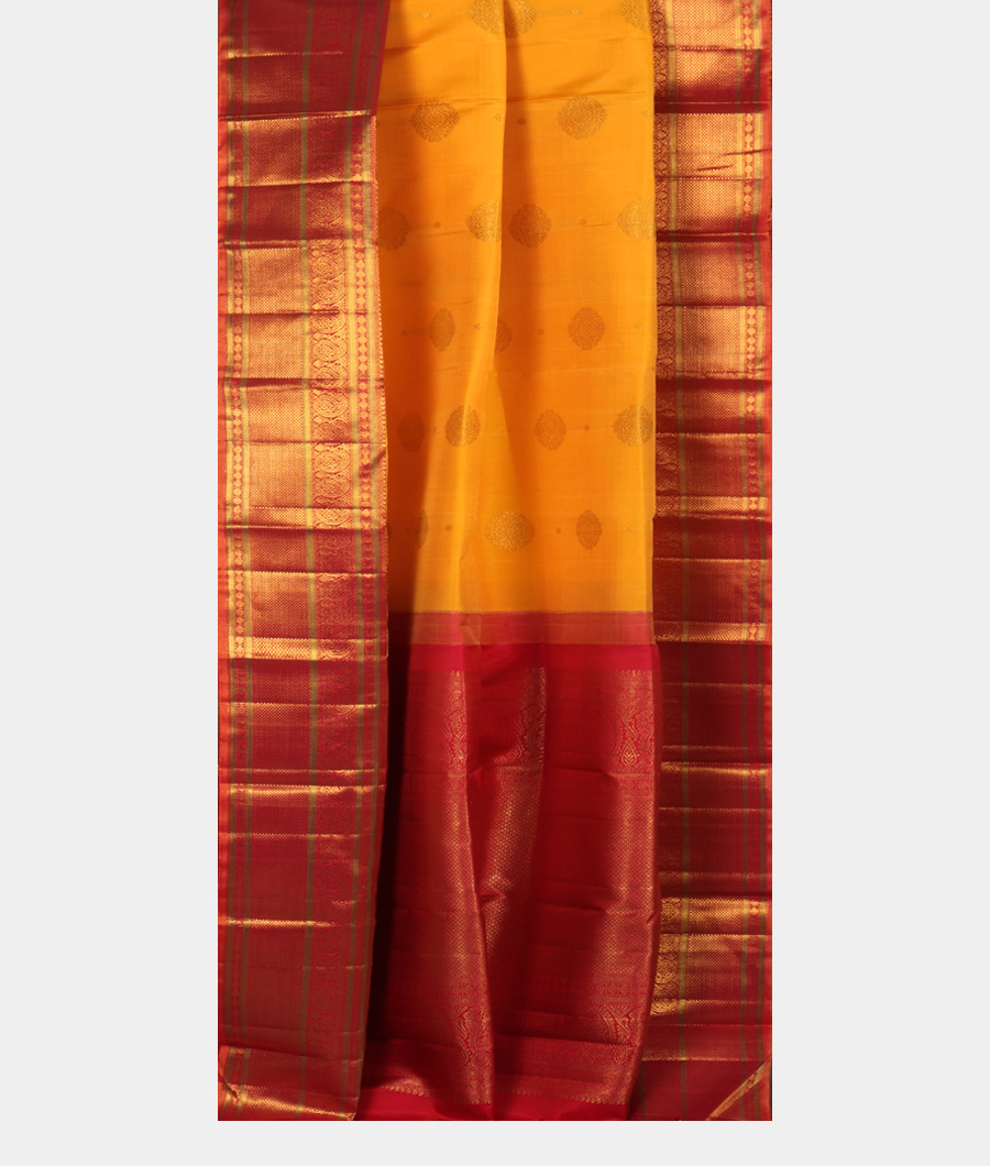 Yellow Handwoven Kanjivaram Silk Saree T3149722