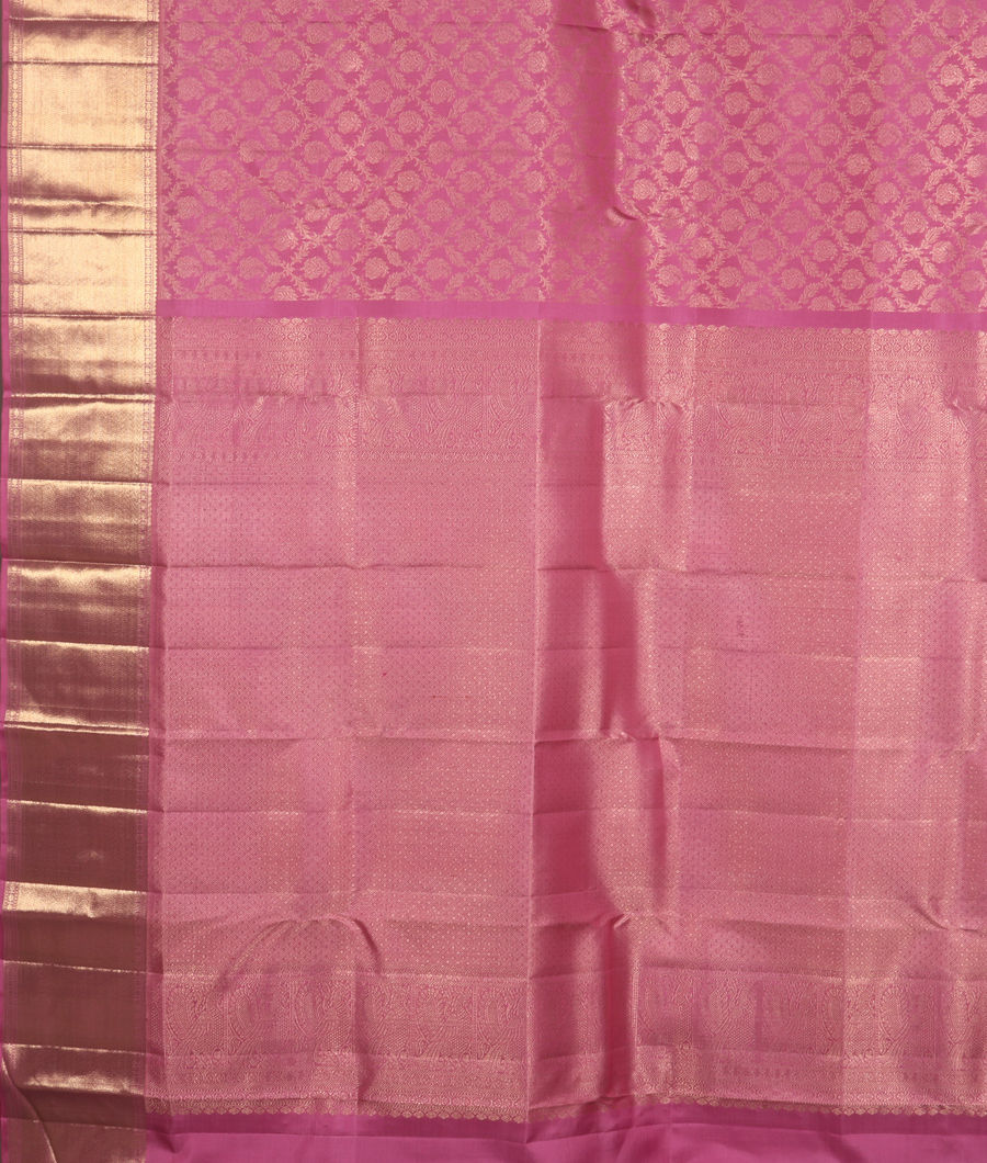 Pink Handwoven Kanjivaram Silk Saree T3147204