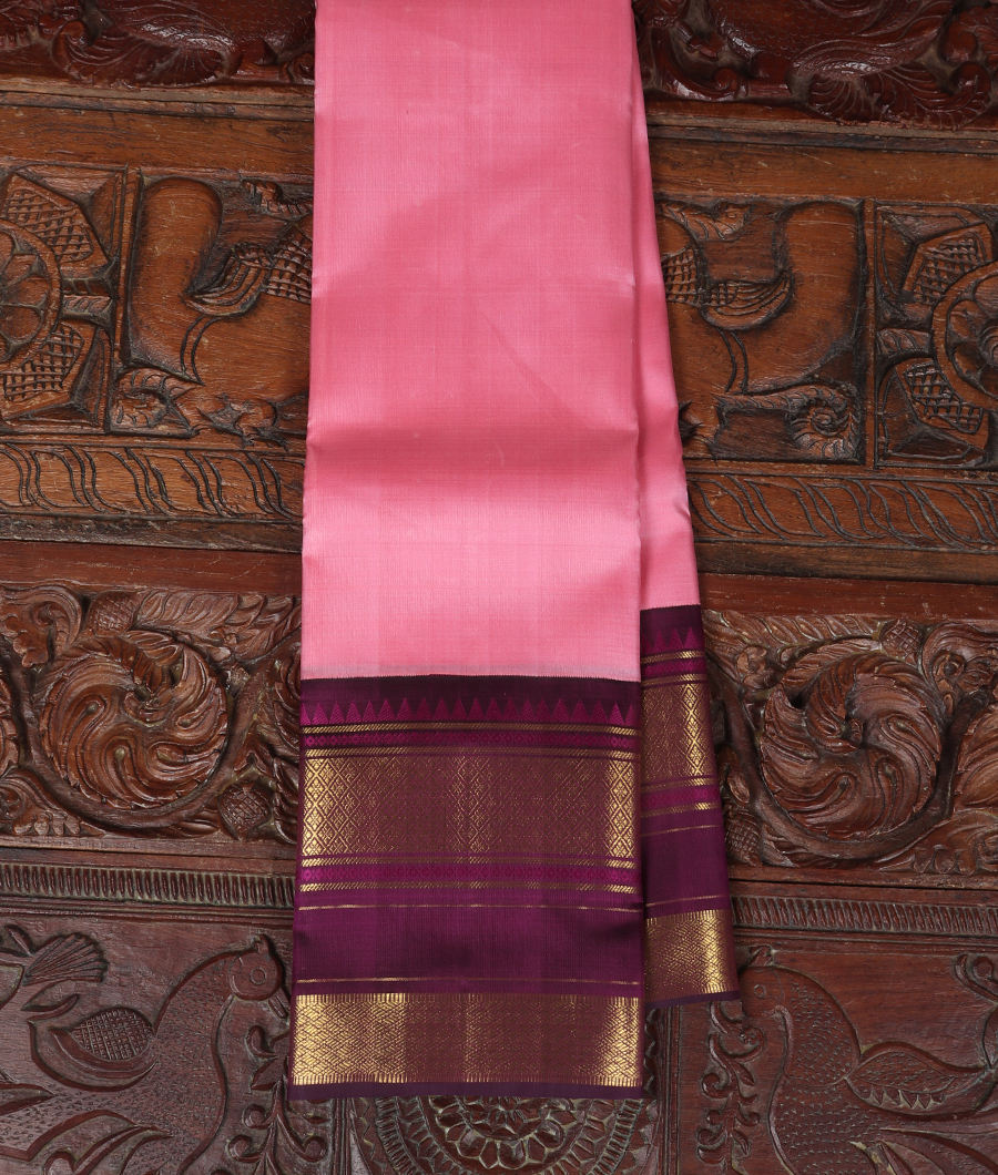 Pink Handwoven Kanjivaram Silk Saree T342369-image