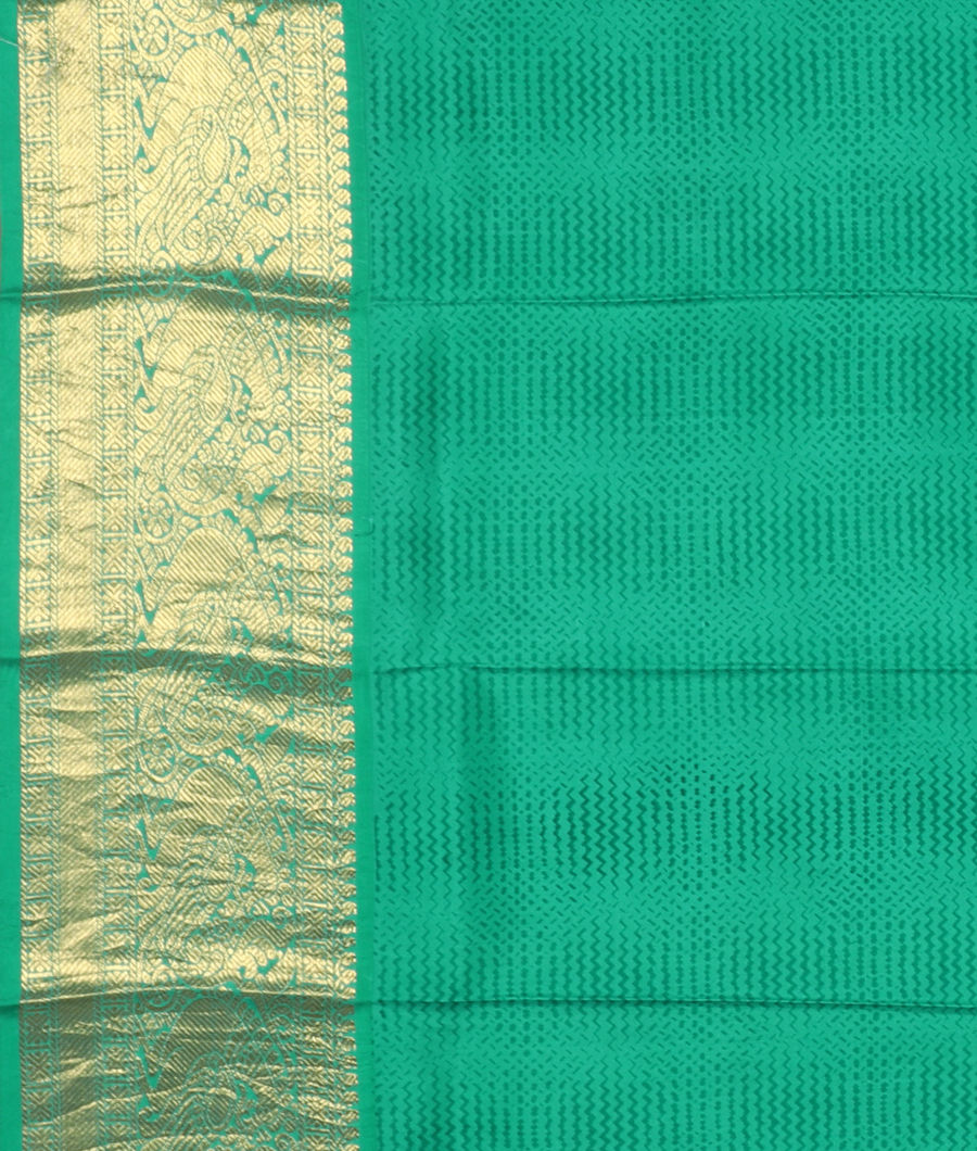 Salmon Pink Printed Kanjivaram Silk Saree T2878253