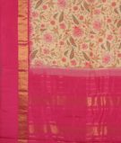 Beige Printed Kanjivaram Silk Saree T3381374