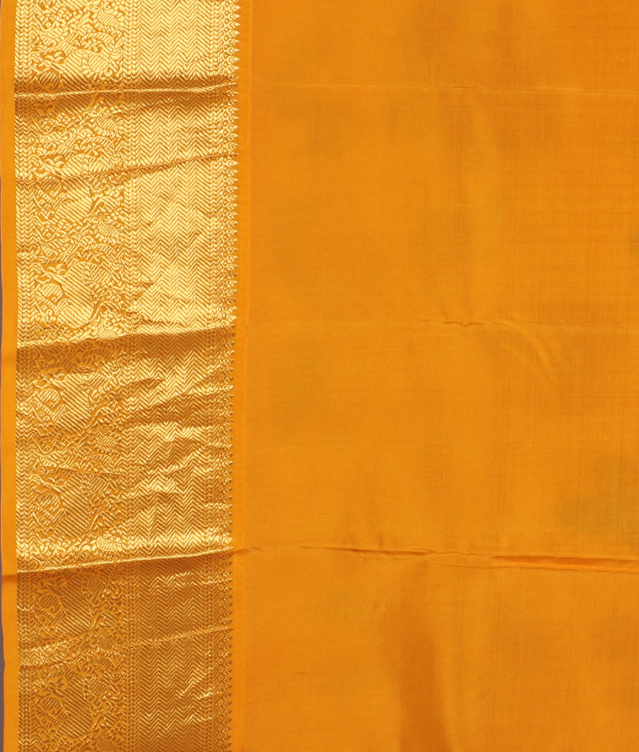 Yellow Printed Kanjivaram Silk Saree T3094553