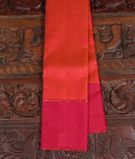 Orangish Pink Handwoven Kanjivaram Silk Saree T3353411