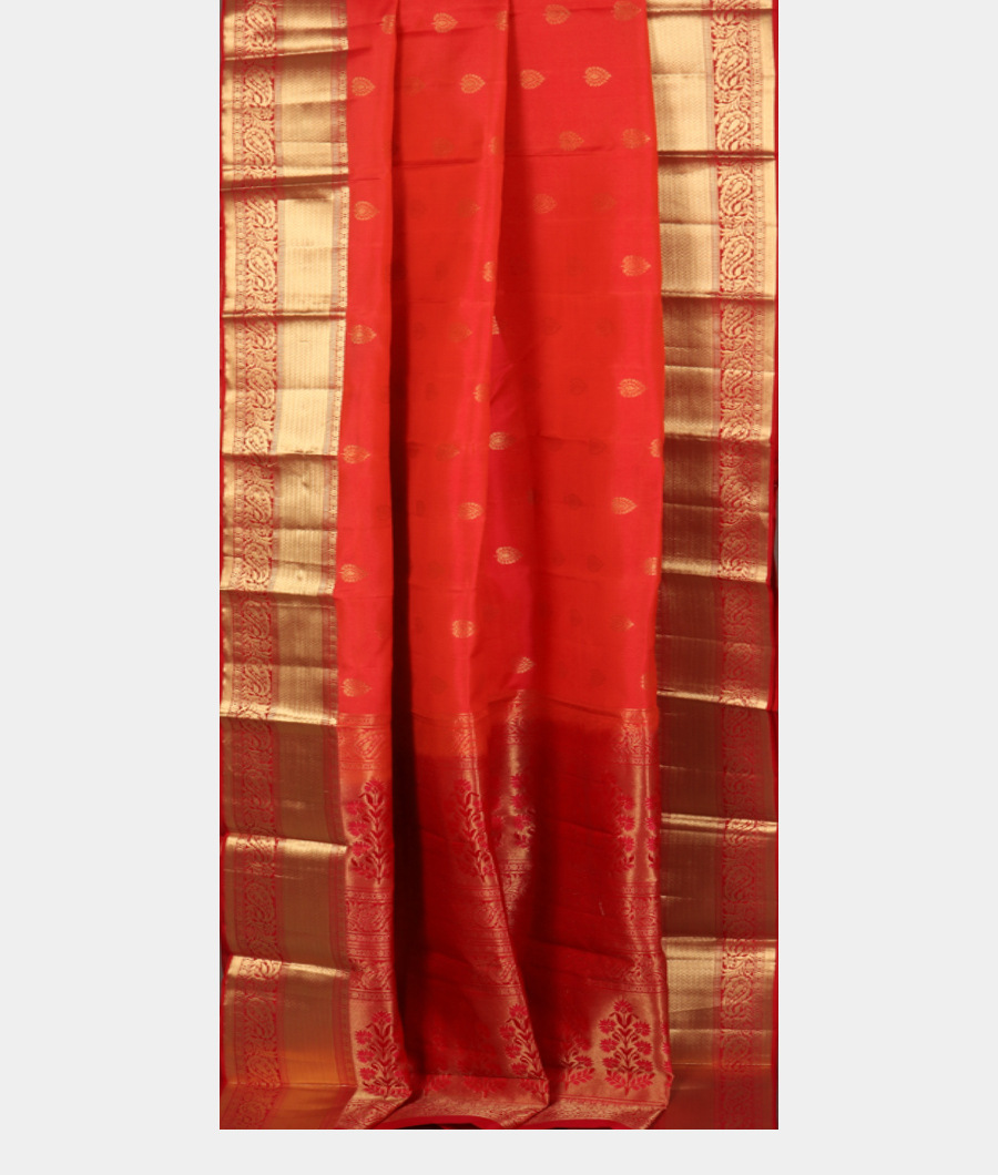 Orangish Pink Soft Silk Saree T3362082