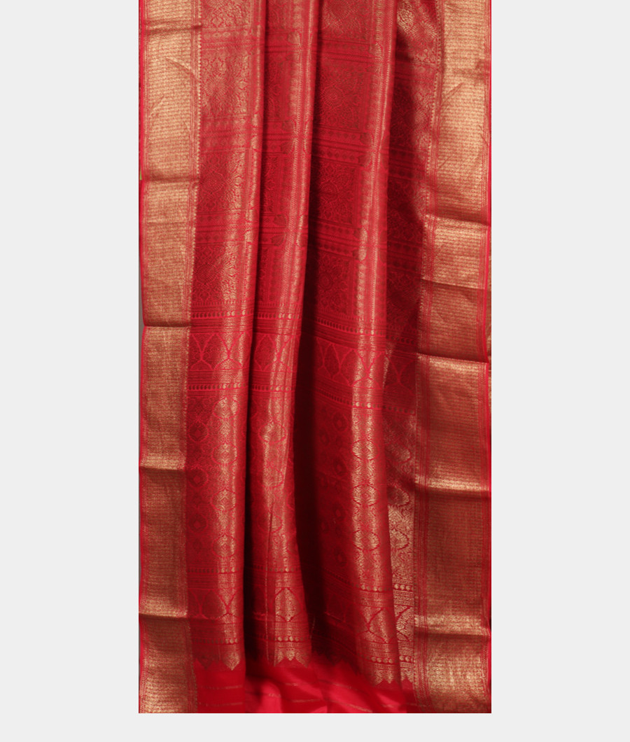 Reddish Pink Mysore Silk Saree T3427662