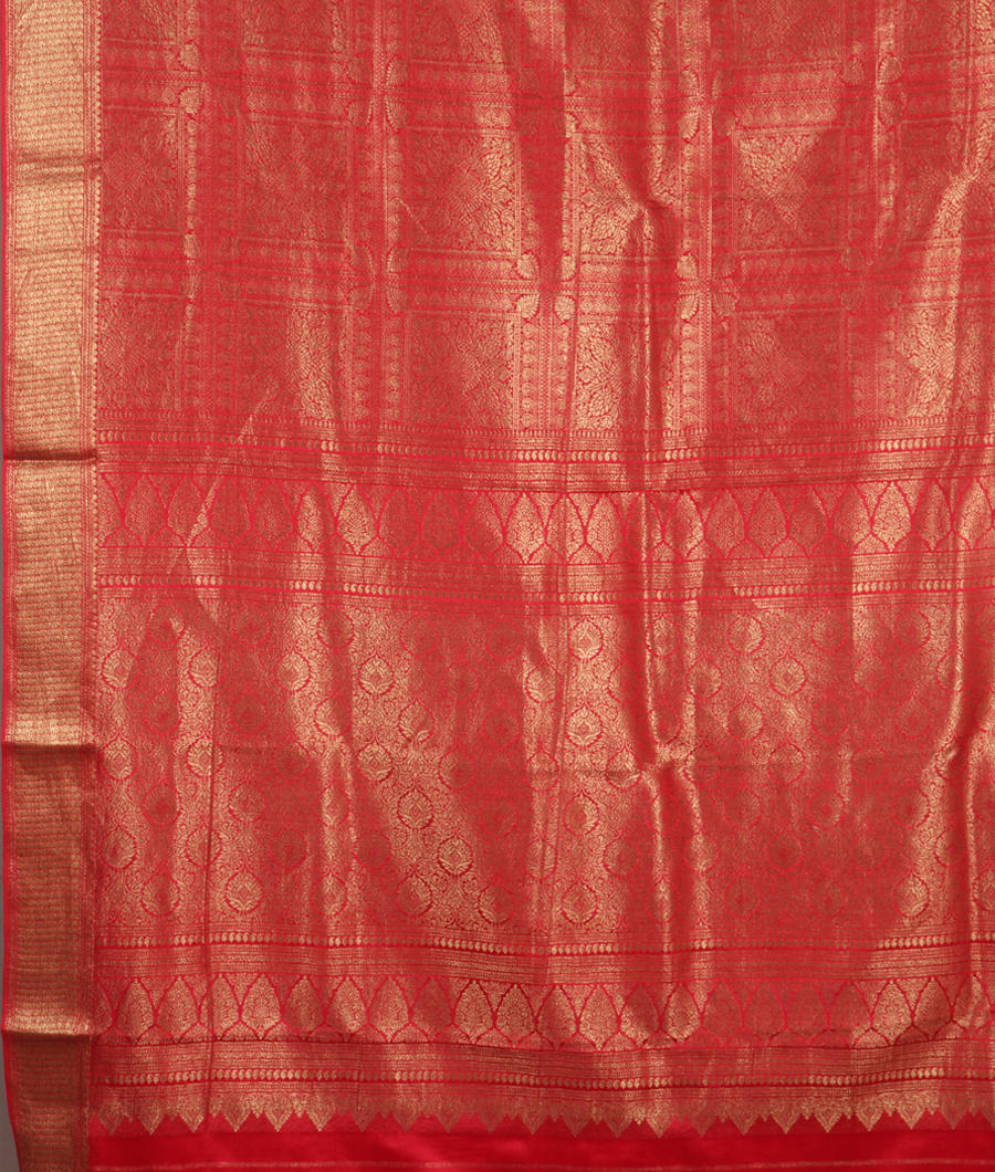 Reddish Pink Mysore Silk Saree T3427664