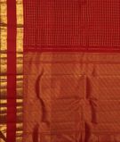 Red Handwoven Kanjivaram Silk Saree T3253374