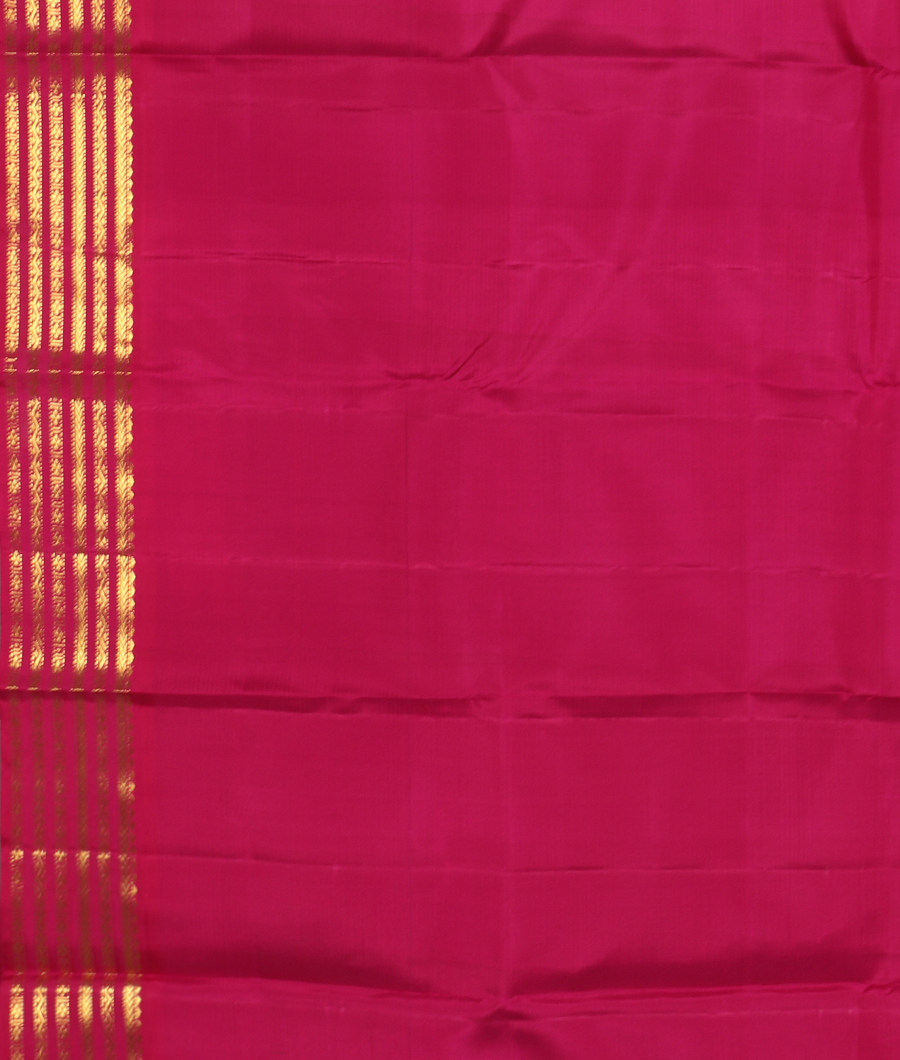 Green And Yellow Handwoven Kanjivaram Silk Saree T3421923