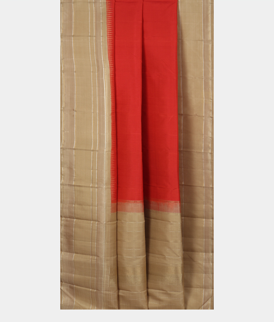 Pink And Orange Handwoven Kanjivaram Silk Saree T3475812