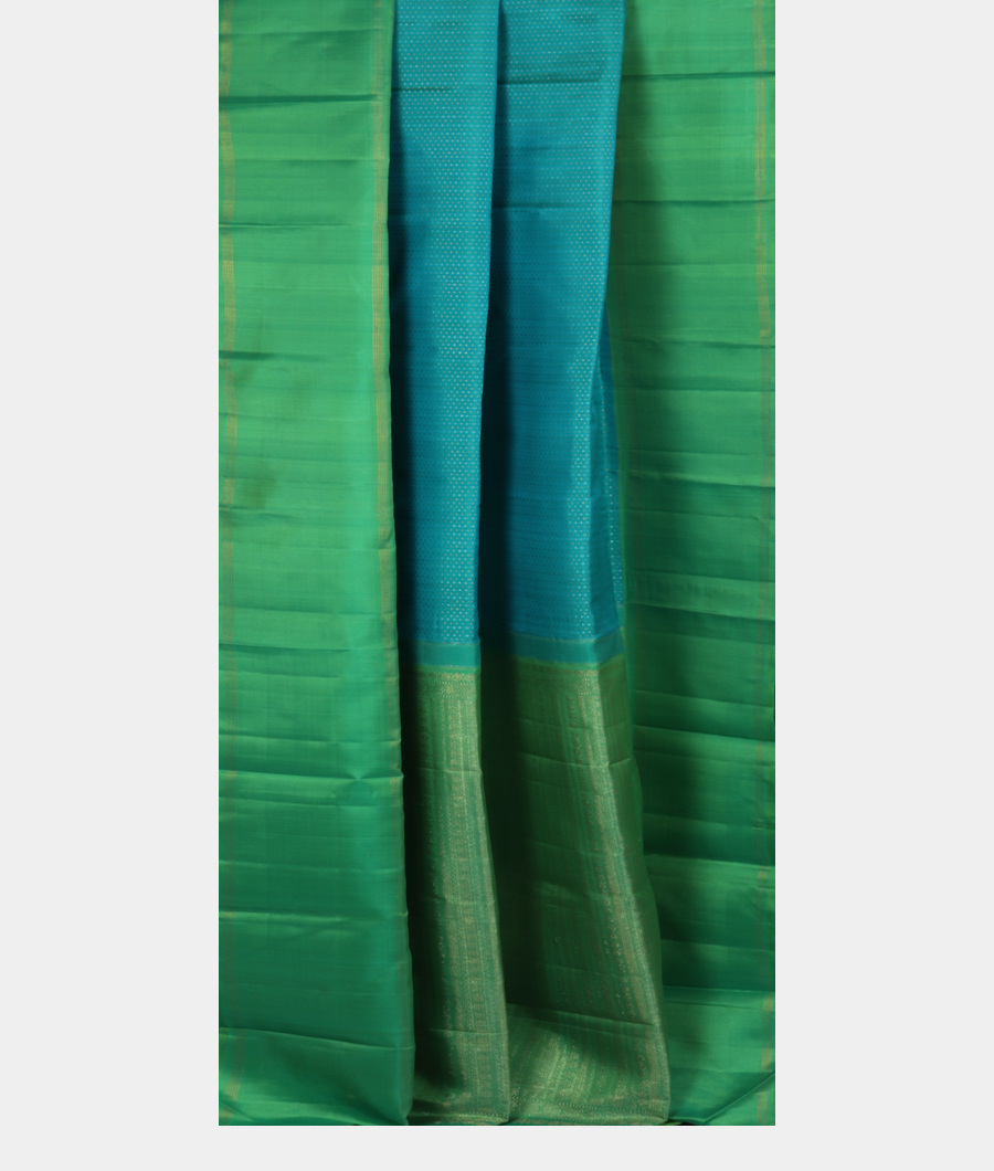 Blue Handwoven Kanjivaram Silk Saree T3381802