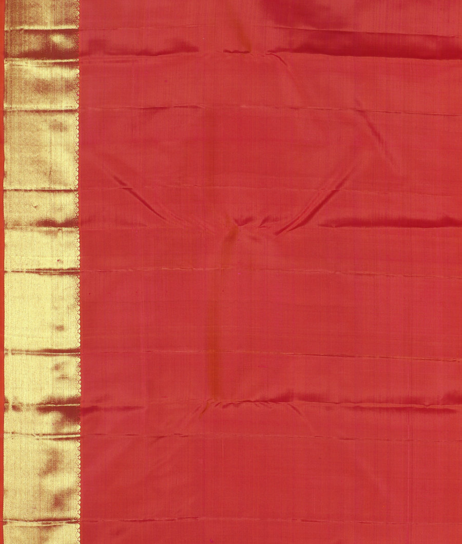 Pinkish Orange Handwoven Kanjivaram Silk Saree T3424523