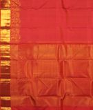 Pinkish Orange Handwoven Kanjivaram Silk Saree T3424524