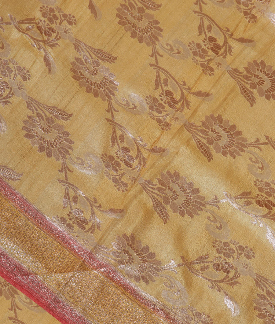 Yellow Tussar Georgette Saree T225848-image