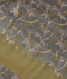 Grey Silk Kota Embroidery Saree T3474281