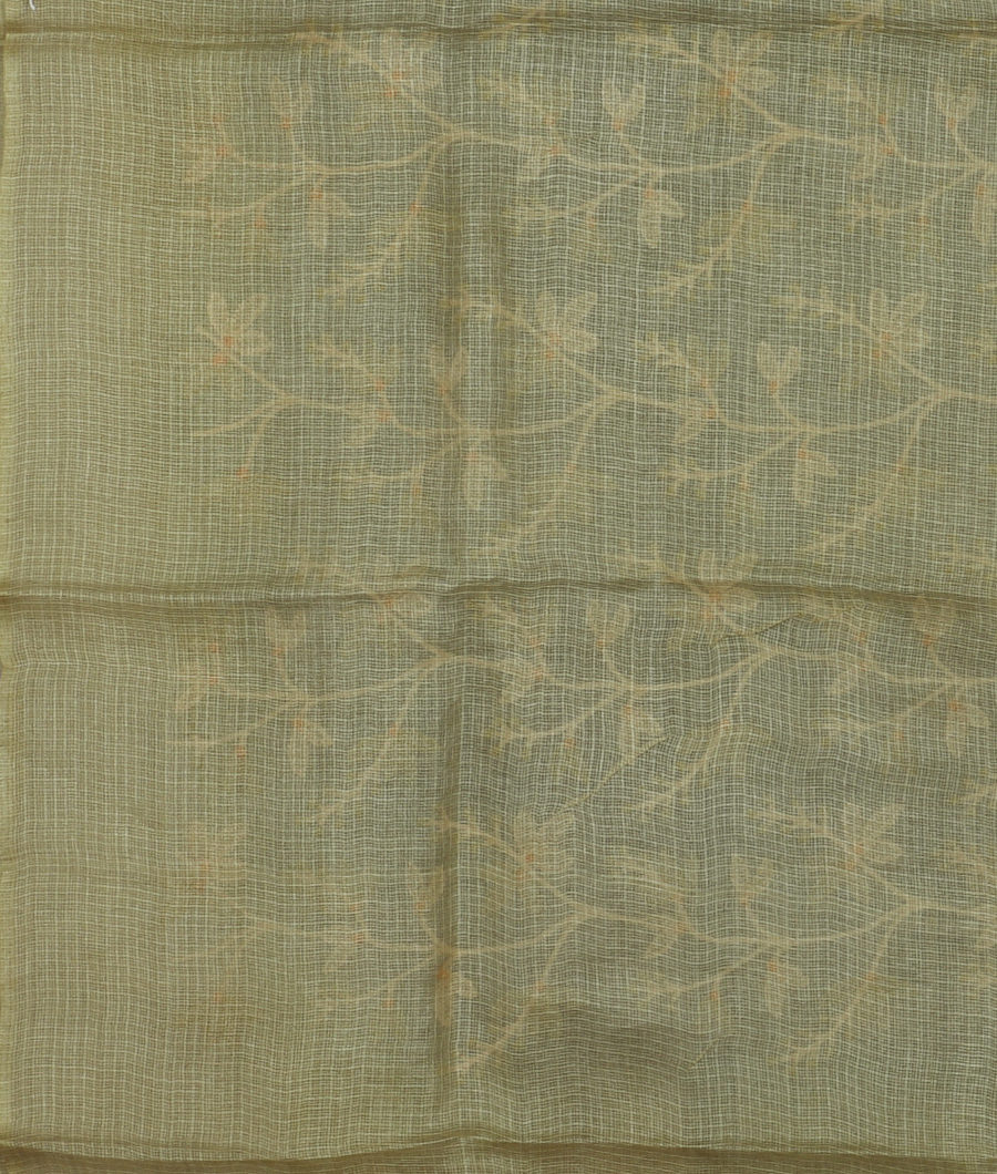 Grey Silk Kota Embroidery Saree T3474283