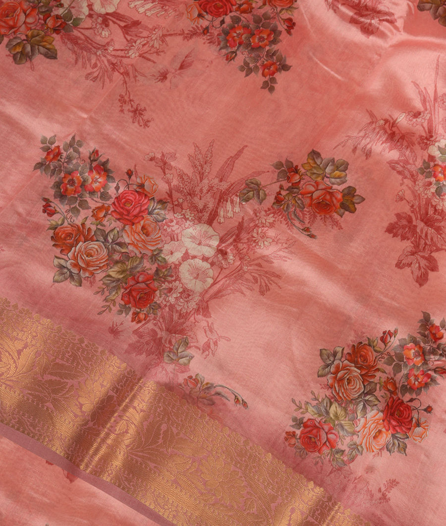 Pink Chaniya Silk Saree T347675-image