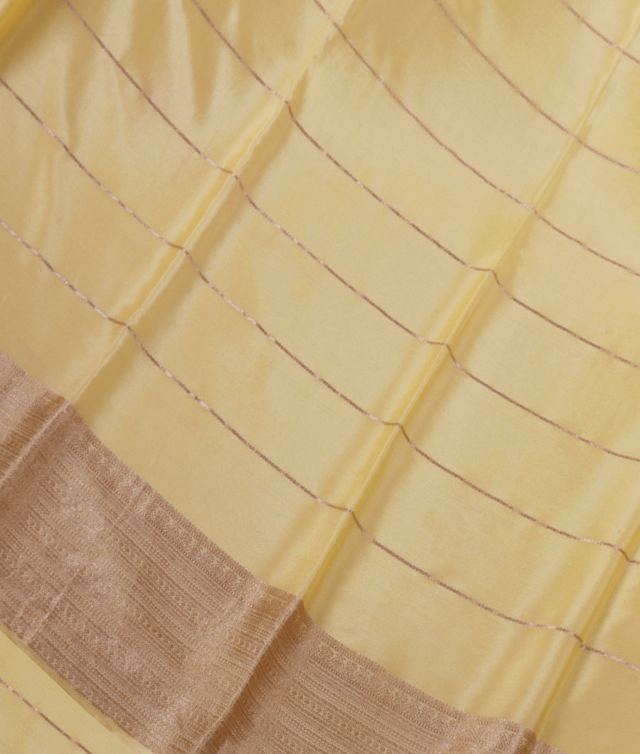 Yellow Mysore Silk Saree T345789-image