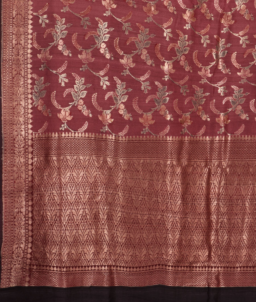 Lavender Tussar Georgette Saree T3466884