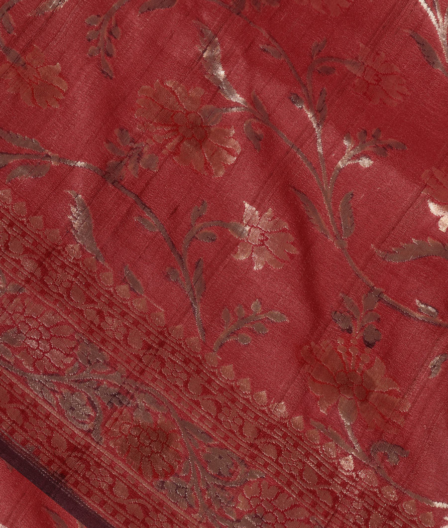 Pink Banaras Tussar Georgette Saree T346687-image