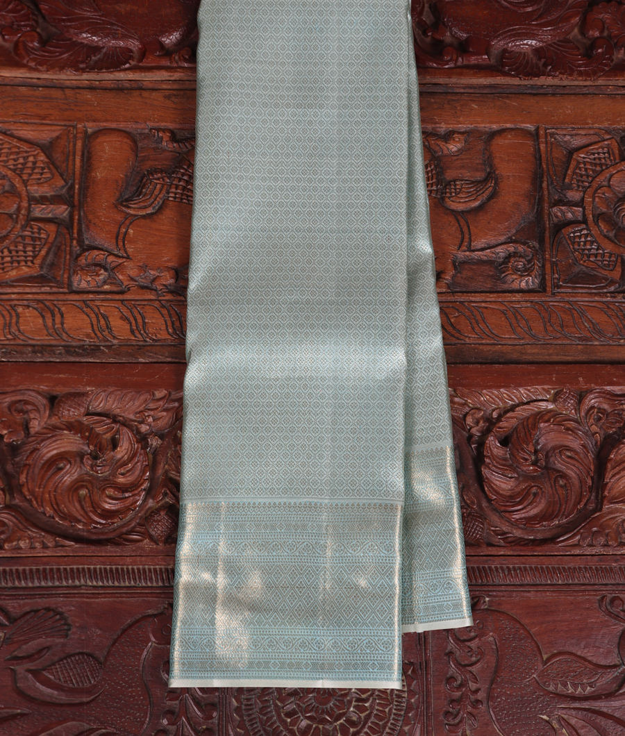 Powder Blue Handwoven Kanjivaram Silk Saree T346038-image