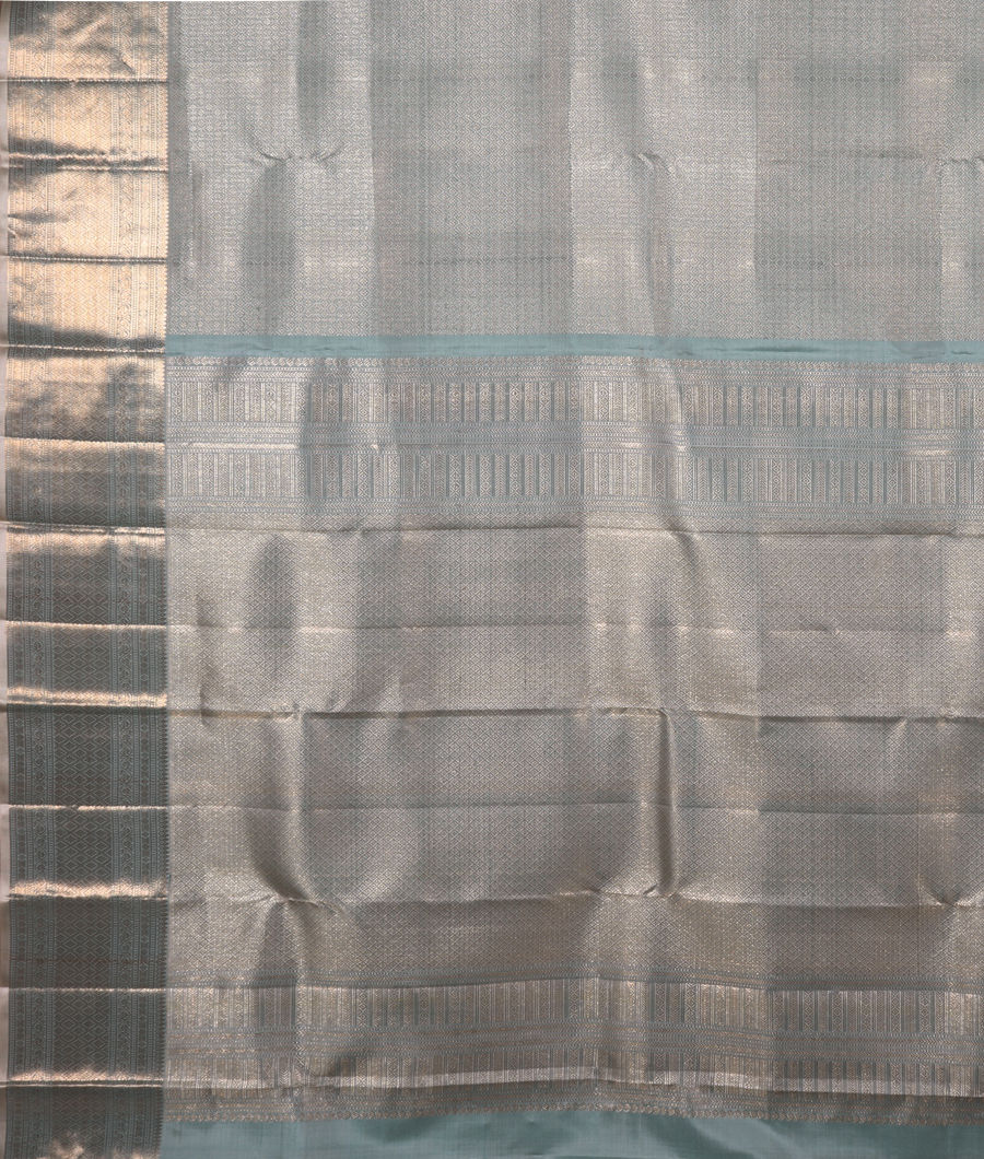 Powder Blue Handwoven Kanjivaram Silk Saree T3460384