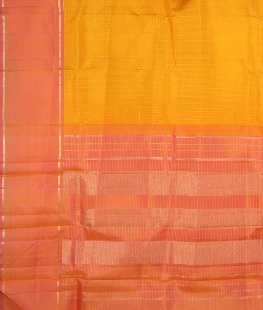 Yellow Handwoven Kanjivaram Silk Saree T3215504