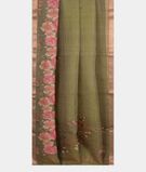 Green Kora Organza Embroidery Saree T3481712