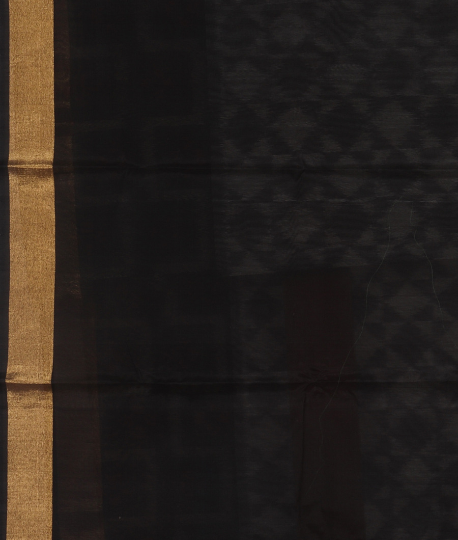 White and Grey Pochampalli Silk Cotton Saree T3487363