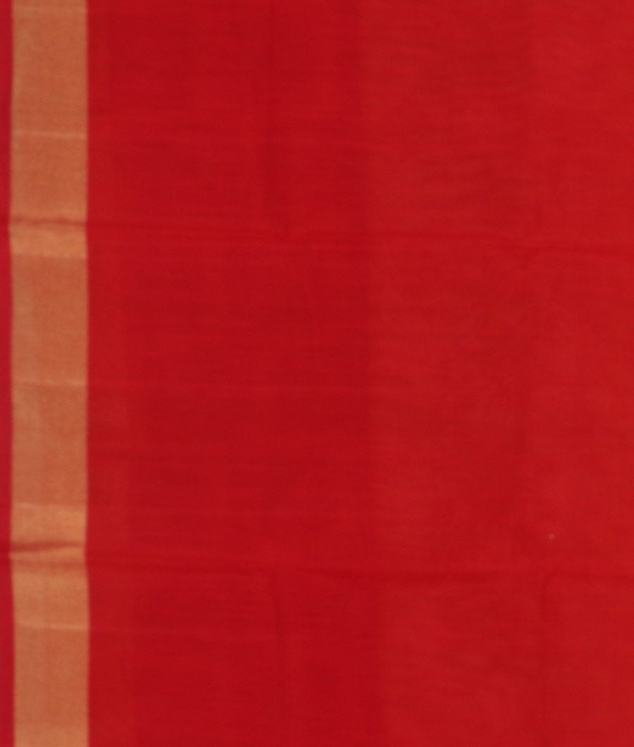 Yellowish Green Pochampalli Silk Cotton Saree T3487443