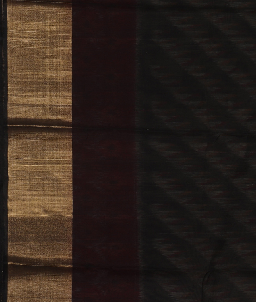 Green Pochampalli Silk Cotton Saree T3487063