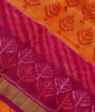 Yellow Pochampalli Silk Cotton Saree T3487471