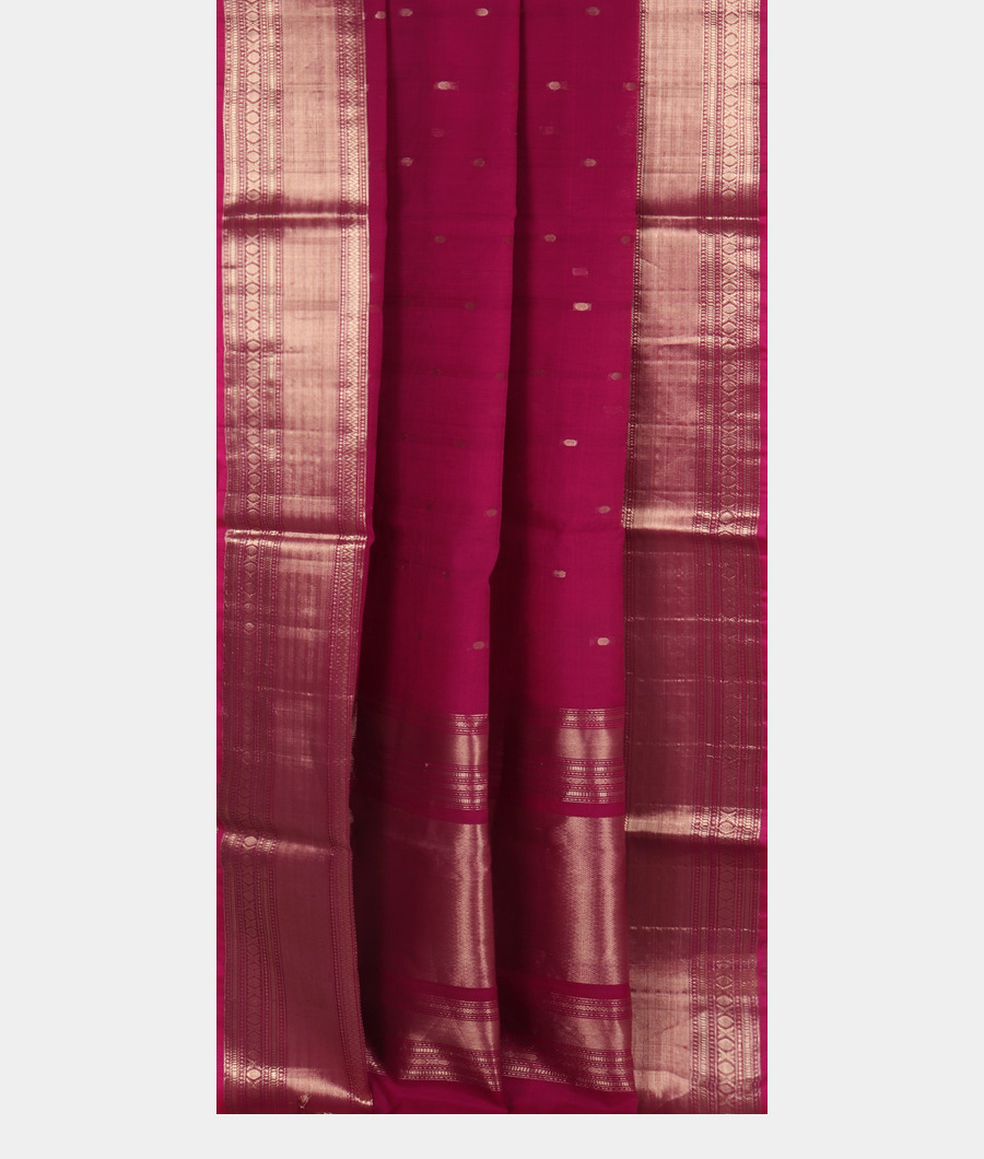 Purple Silk Cotton Saree T3441872