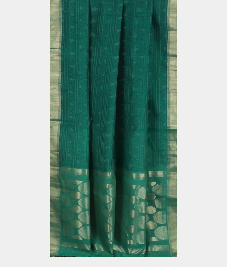 Green Silk Cotton Saree T3441882
