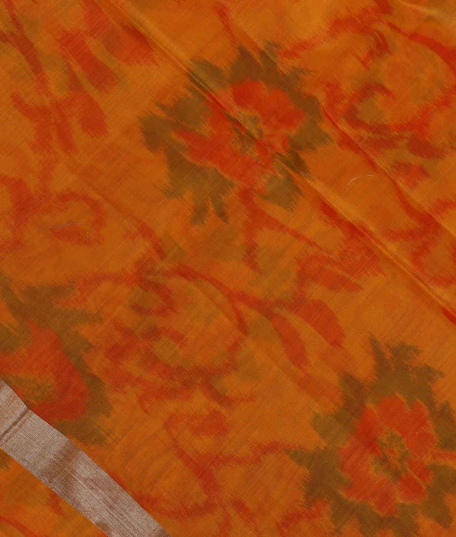 Yellow Pochampalli Silk Cotton Saree T344175-image