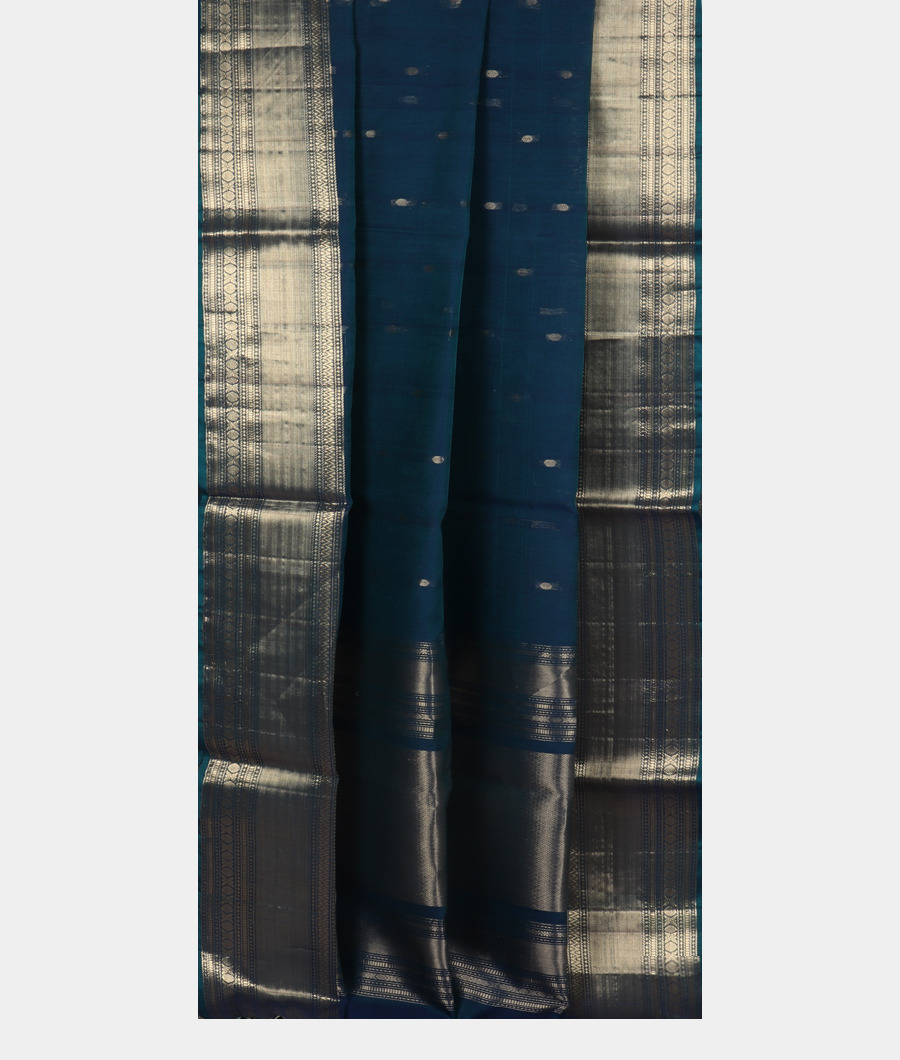 Blue Silk Cotton Saree T3441852