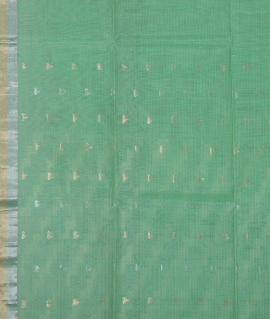 Green Silk Cotton Saree T3441483