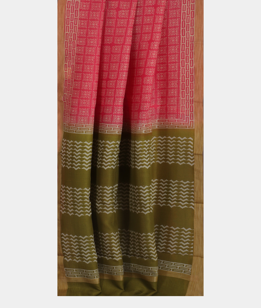 Pink Kota Cotton Saree T3475202