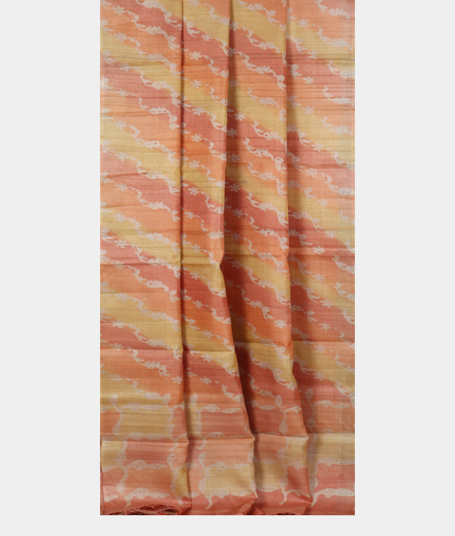 Multicolour Tussar Printed Saree T3143582