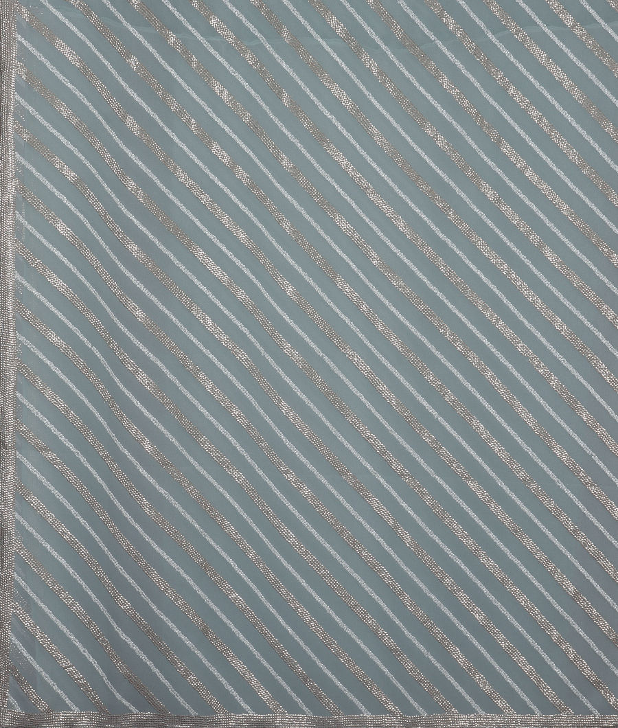 Greenish Blue Georgette Silk Embroidery Saree T3497574