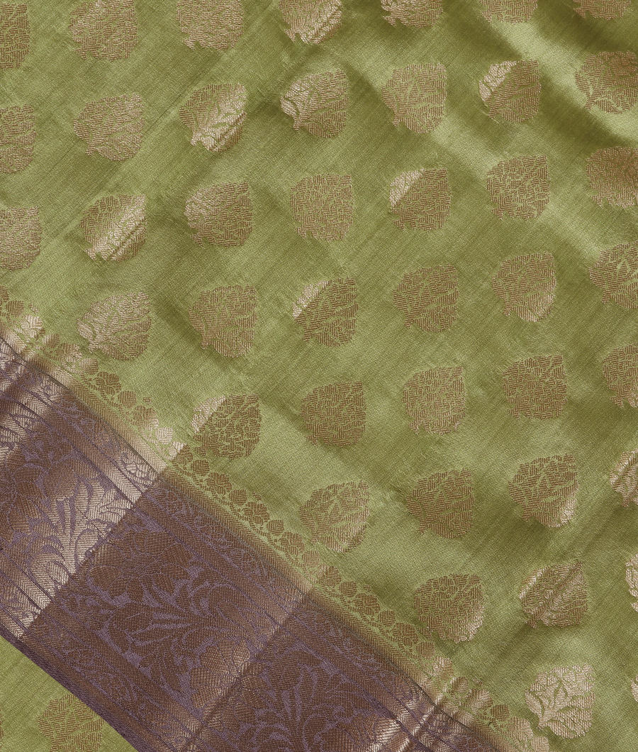 Green Chaniya Silk Saree T349847-image