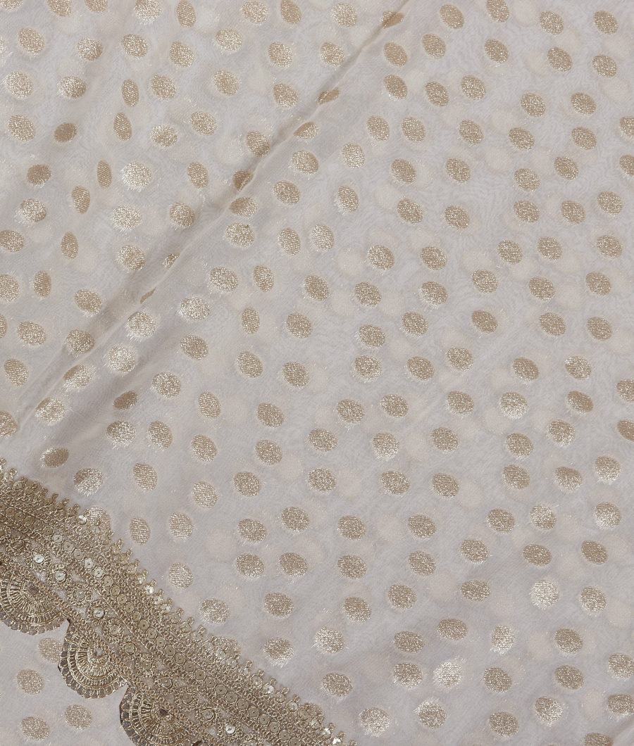 White Georgette Silk Saree T349742-image