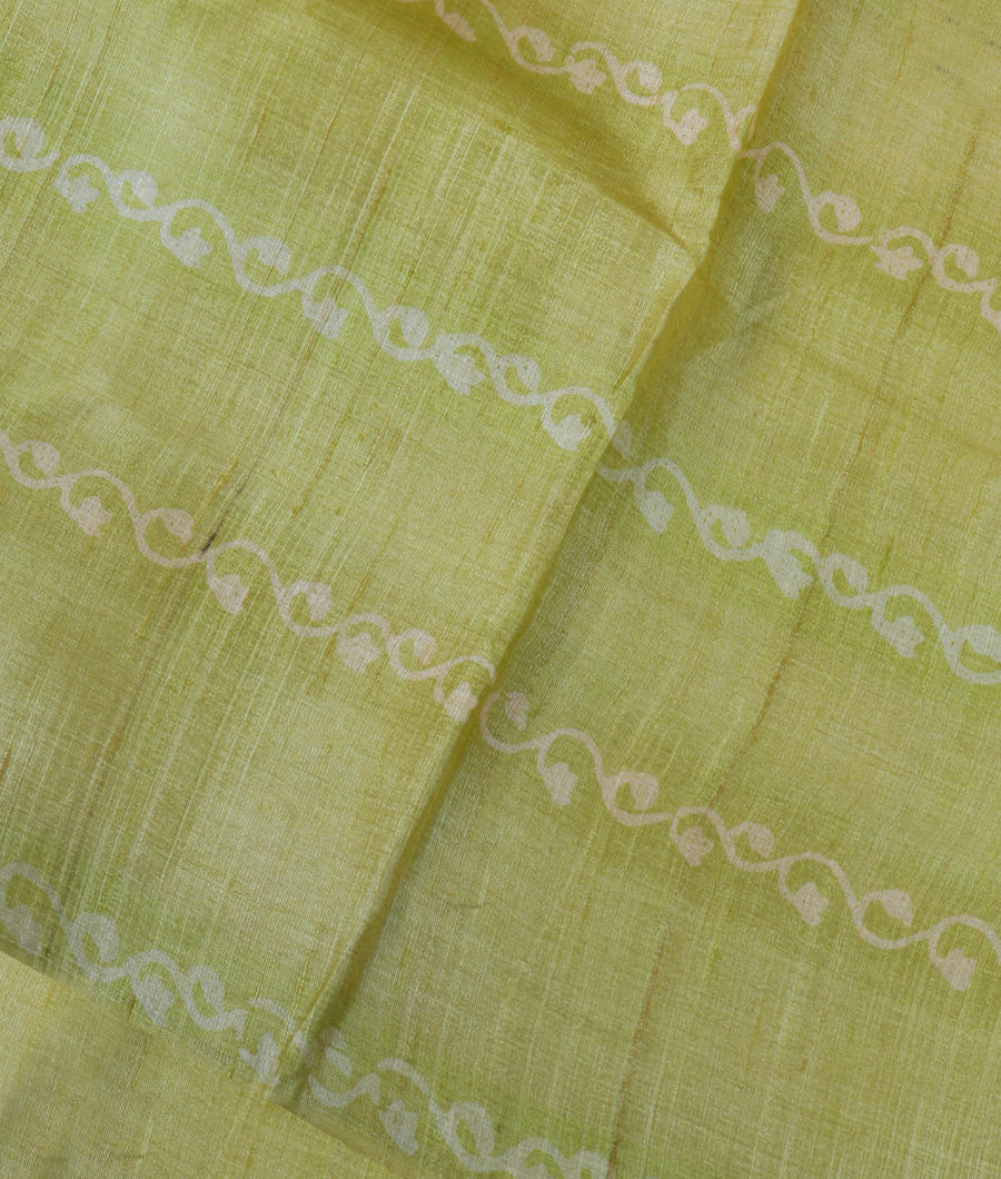 Green Tussar Printed Saree T349156-image