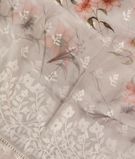 White Kora Organza Embroidery Saree T3494451