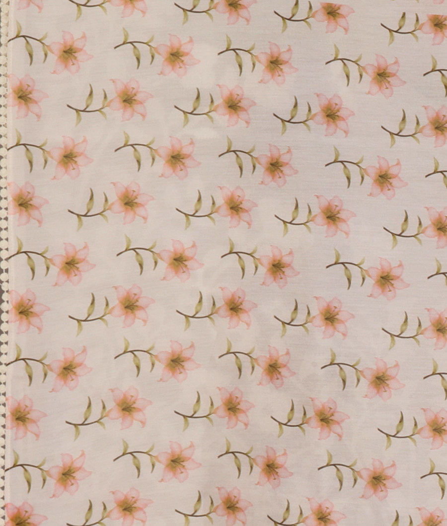 White Kora Organza Embroidery Saree T3494453