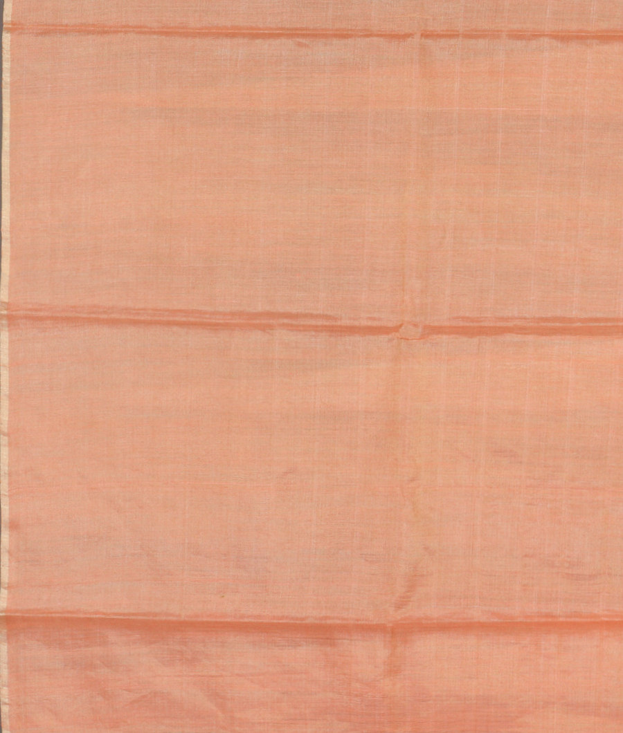 Peach Woven Tissue Tussar Saree T940203