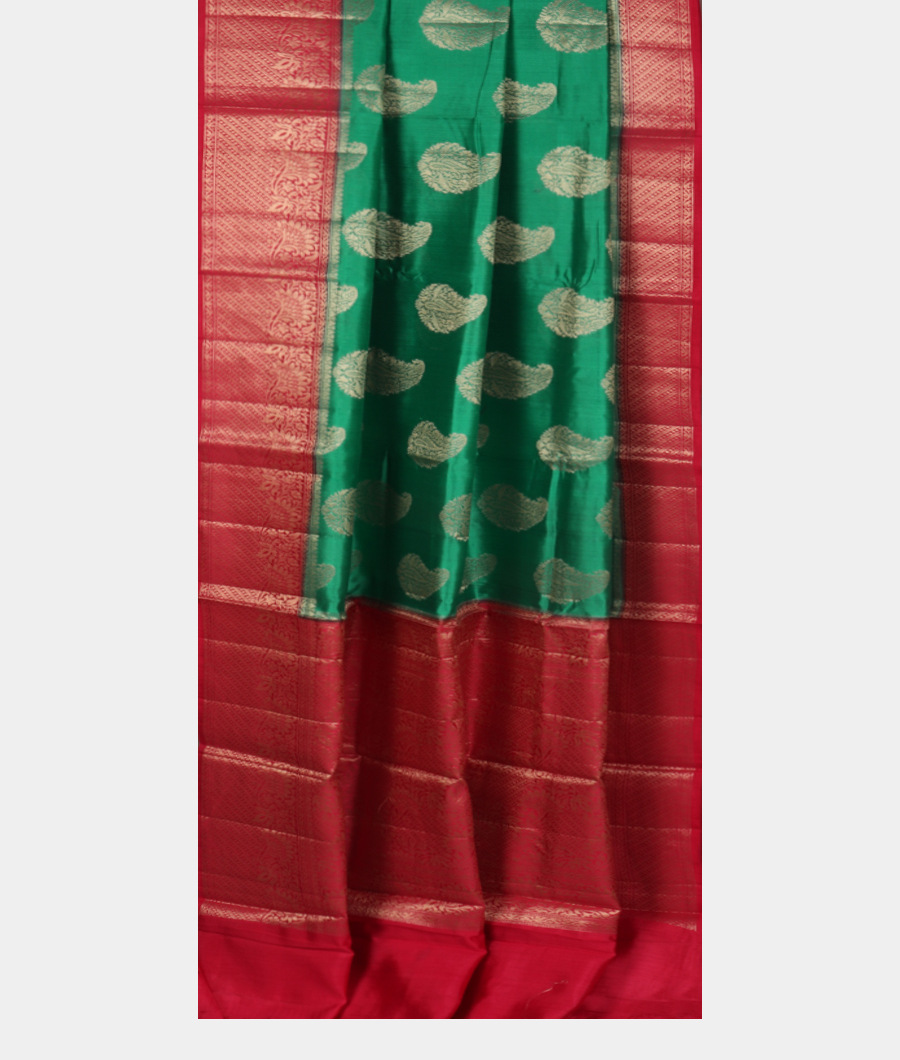 Green Chaniya Silk Saree T3498432