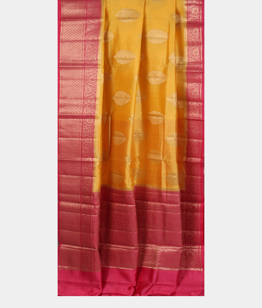 Yellow Chaniya Silk Saree T3497882
