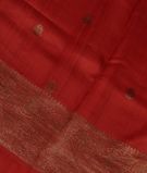 Red Banaras Tussar Georgette Saree T3136481