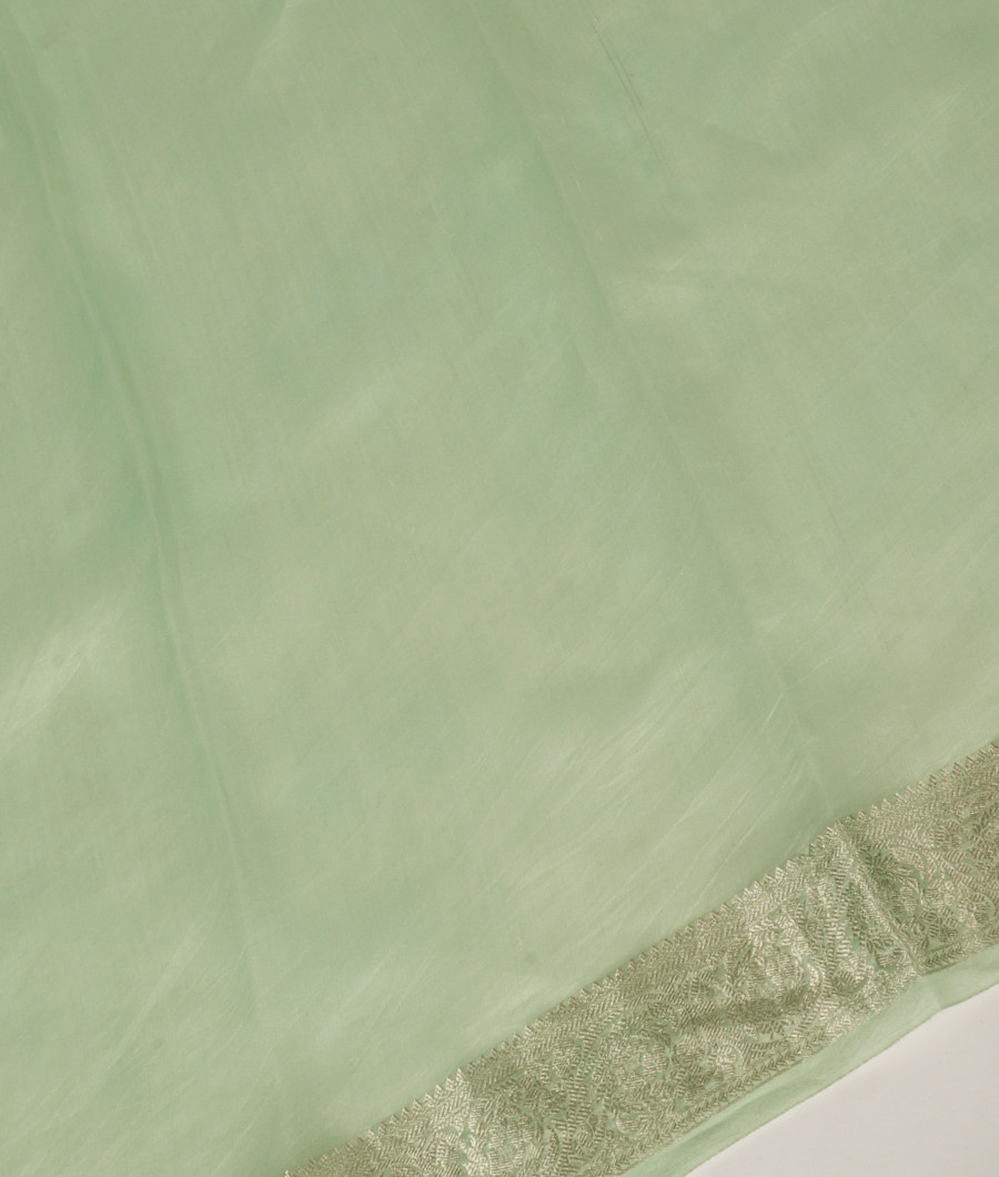 Green Kora Organza Printed Saree T3493133